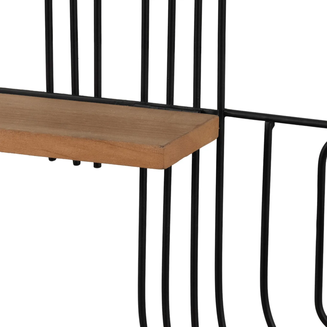 Metal/wood, 24" Loopy Wall Deco, Brown/black