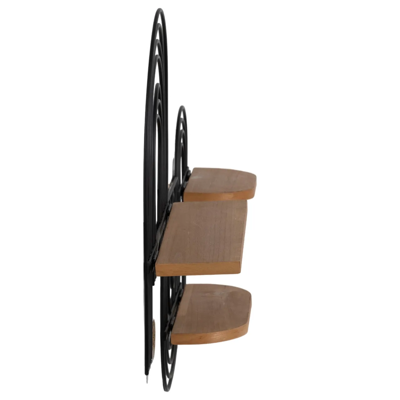 Metal/wood, 24" Loopy Wall Deco, Brown/black