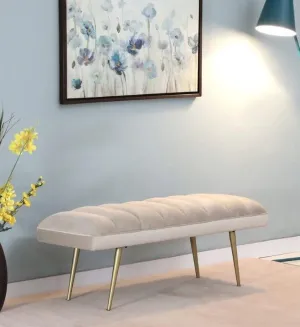 Milly Metal Bench In Velvet Grey Colour