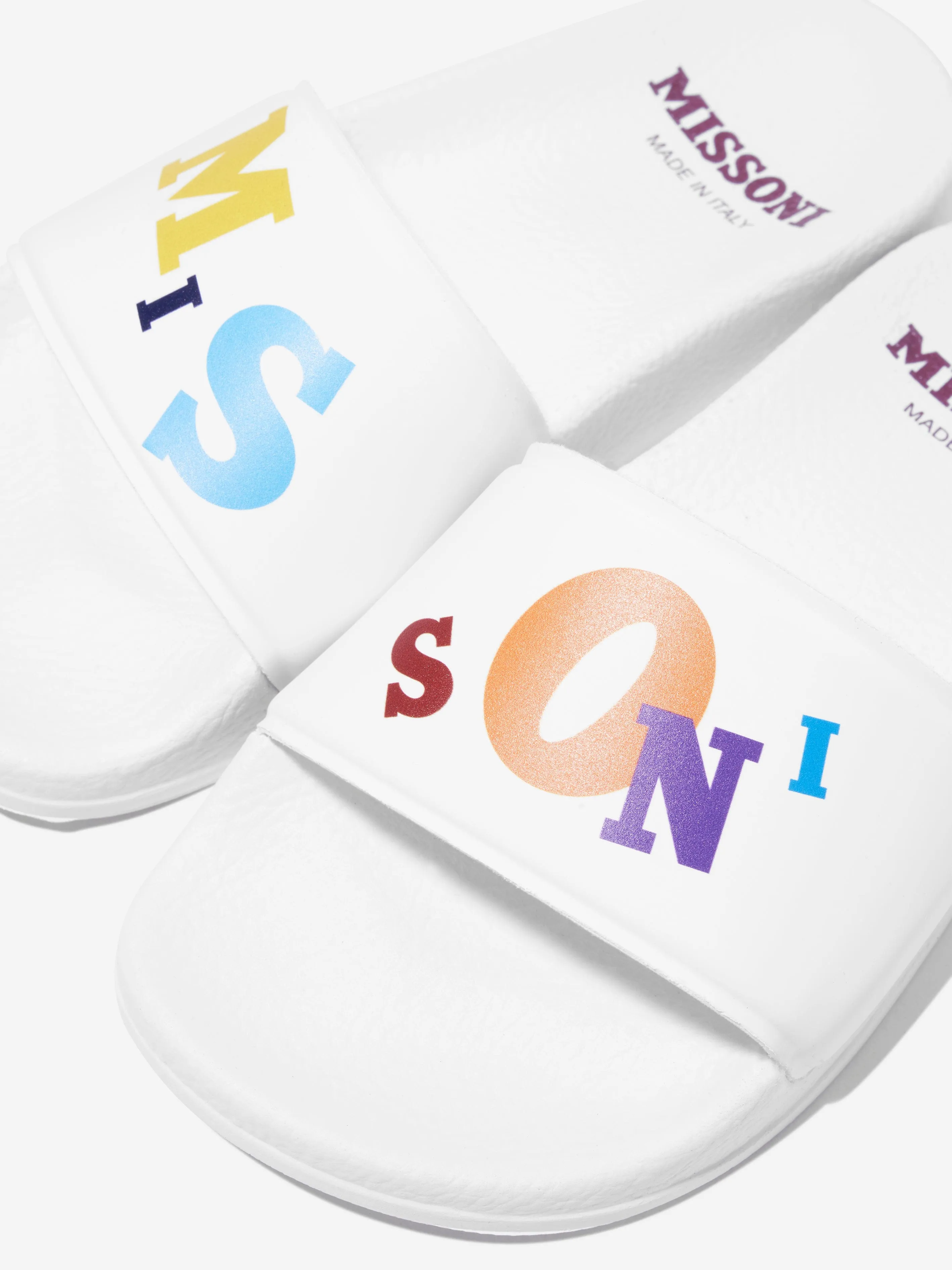 Missoni Kids Logo Sliders in White