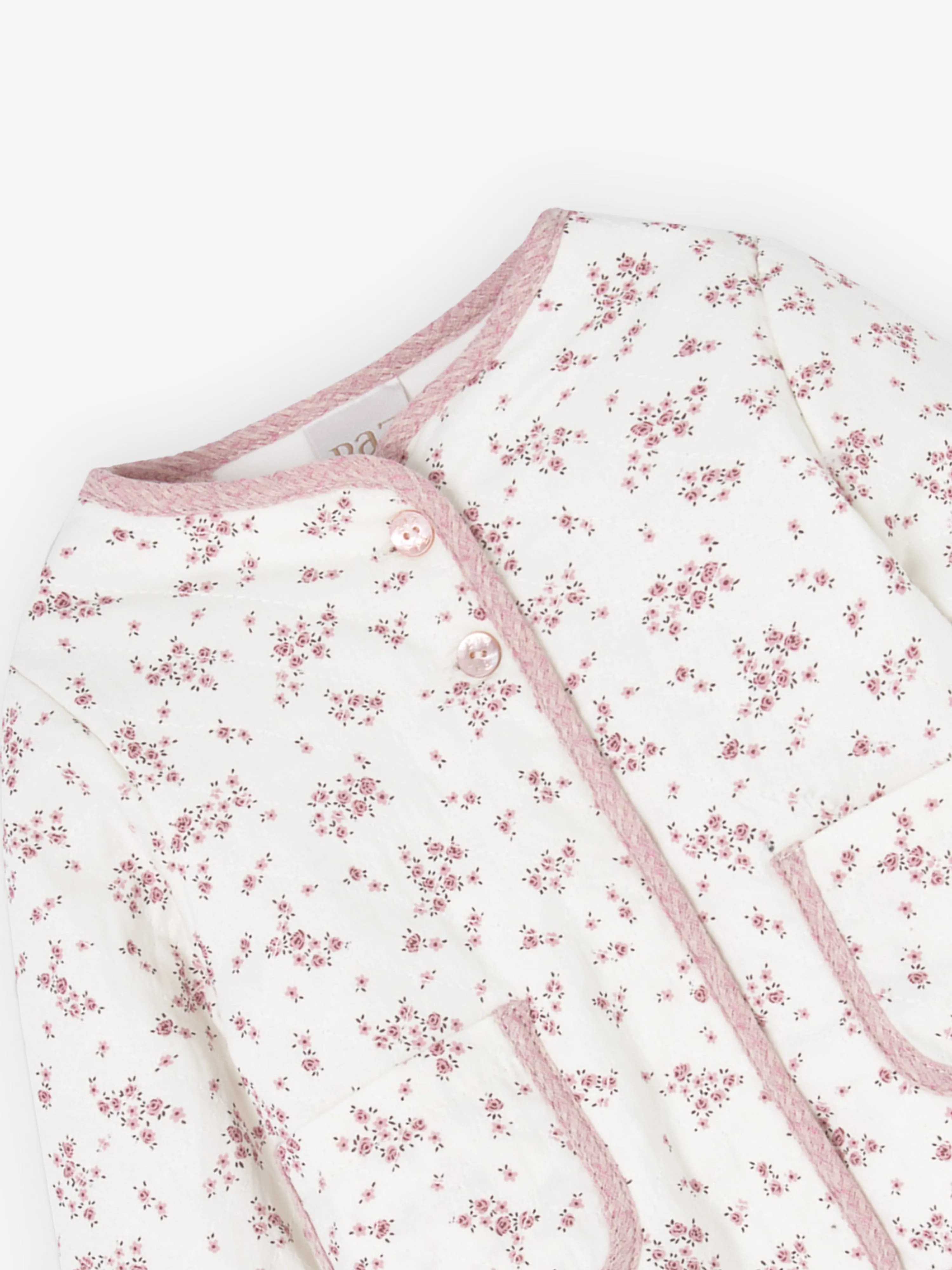 Paz Rodriguez Baby Girls Floral Jacket in White