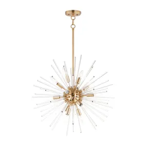 Polaris 23 in. 12 Lights Pendant Light Satin Brass Finish