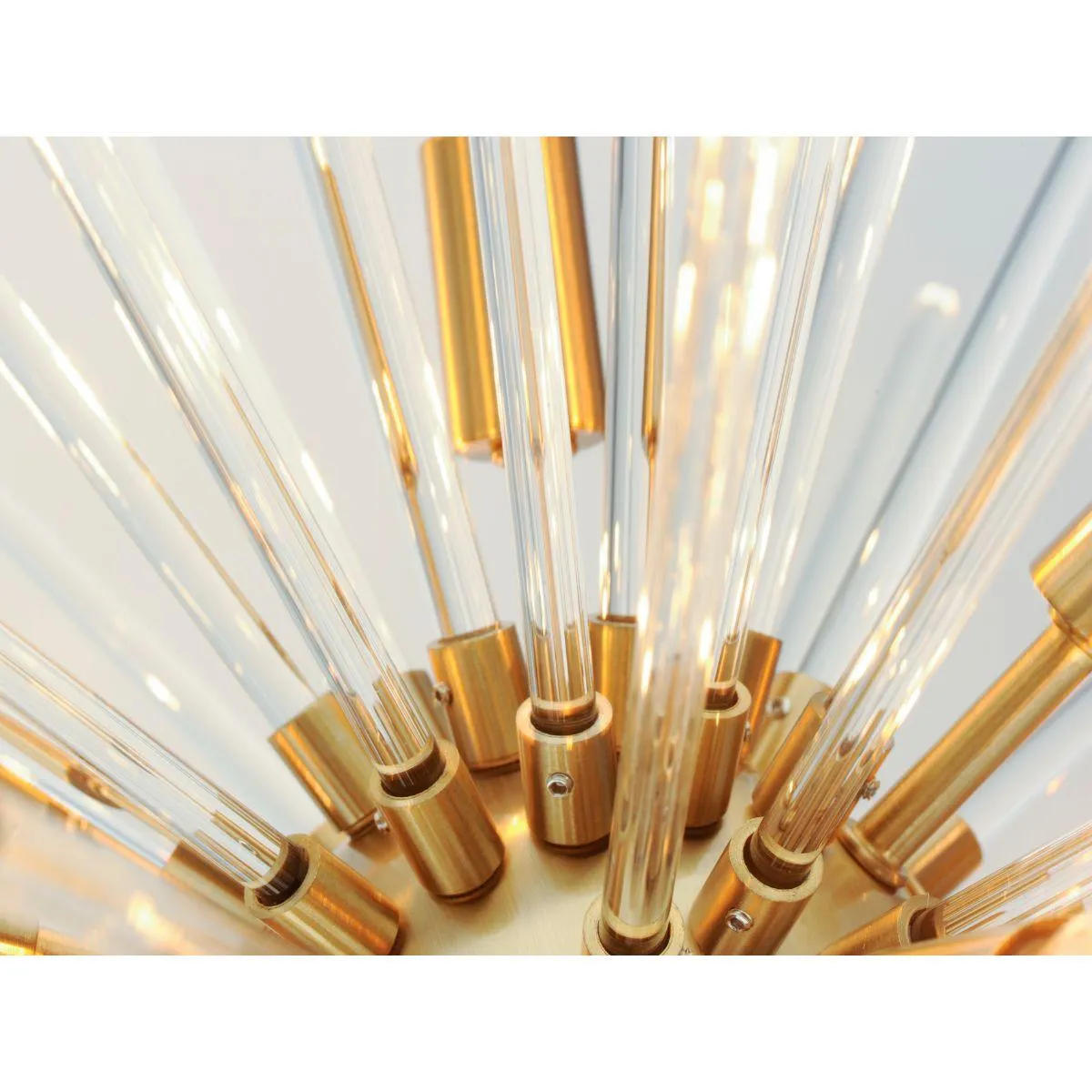 Polaris 23 in. 12 Lights Pendant Light Satin Brass Finish