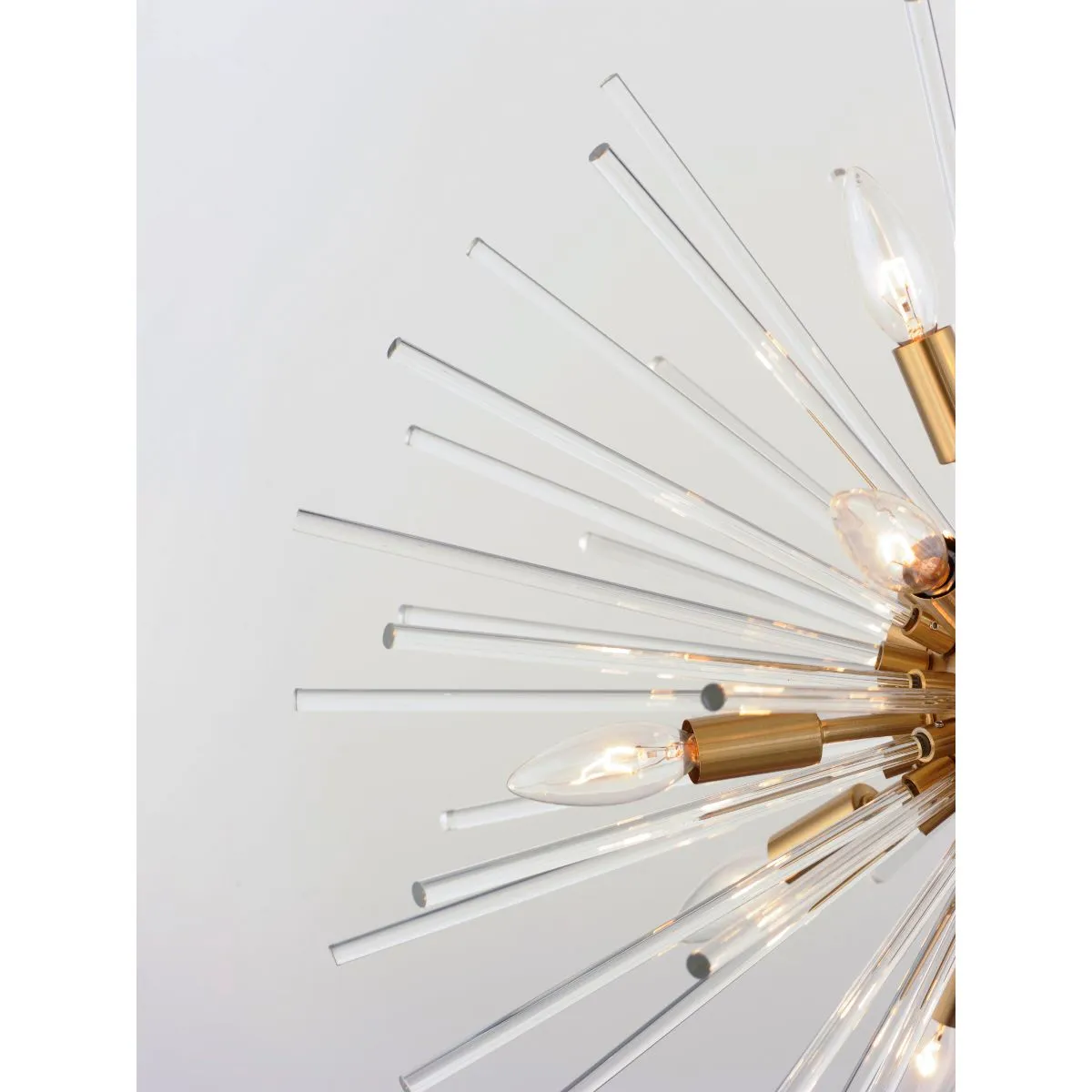 Polaris 23 in. 12 Lights Pendant Light Satin Brass Finish