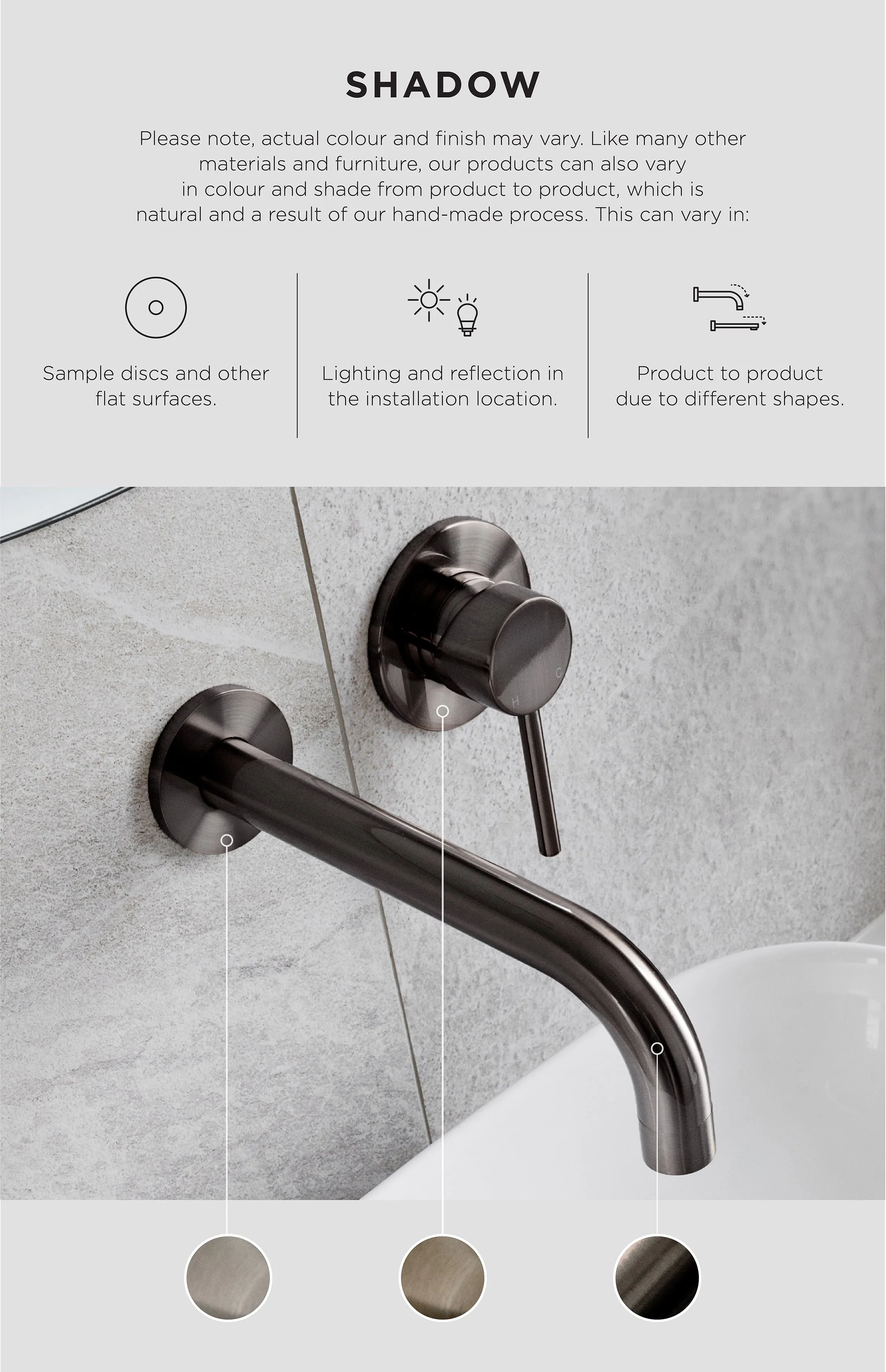Round Paddle Freestanding Bath Spout and Hand Shower - Shadow Gunmetal
