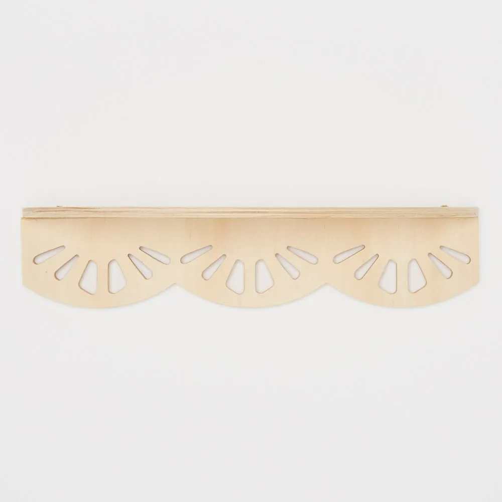 Scalloped Olive Shelves