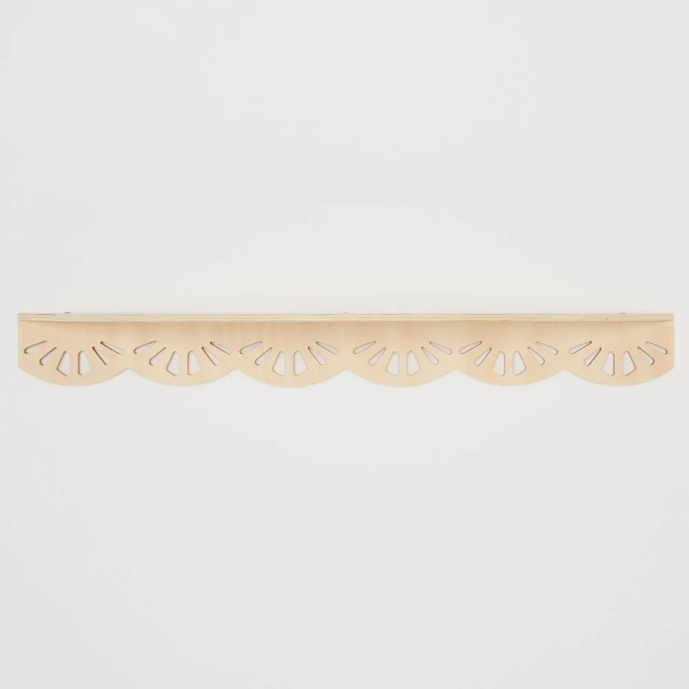 Scalloped Olive Shelves
