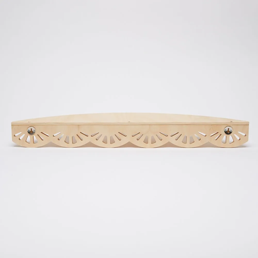 Scalloped Olive Shelves