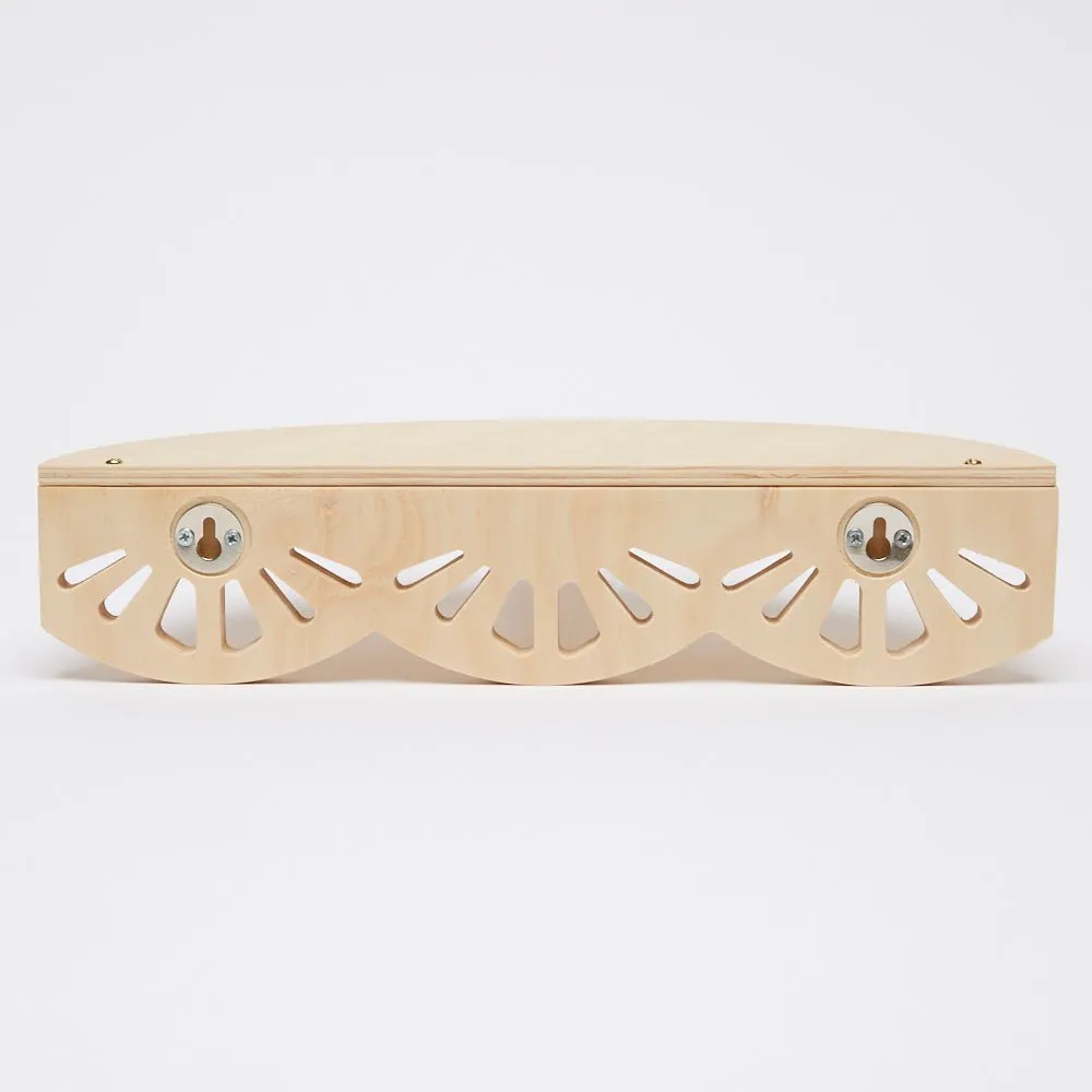 Scalloped Olive Shelves