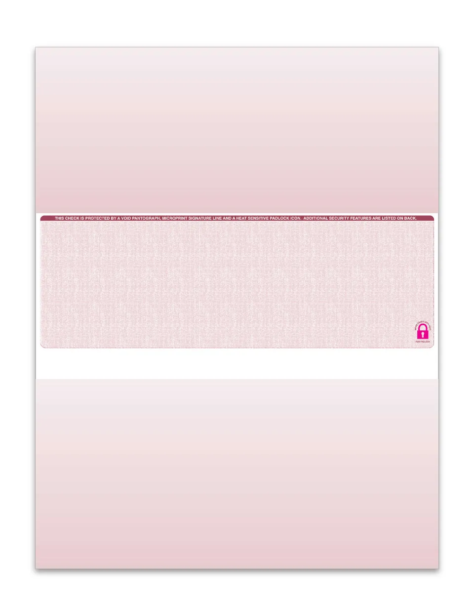 Security Check Pack with 13 Advanced Fraud Protection Measures, 9 Customizable Layouts - 24# Security Bond Paper - Flexible Top/Middle/Bottom Positions