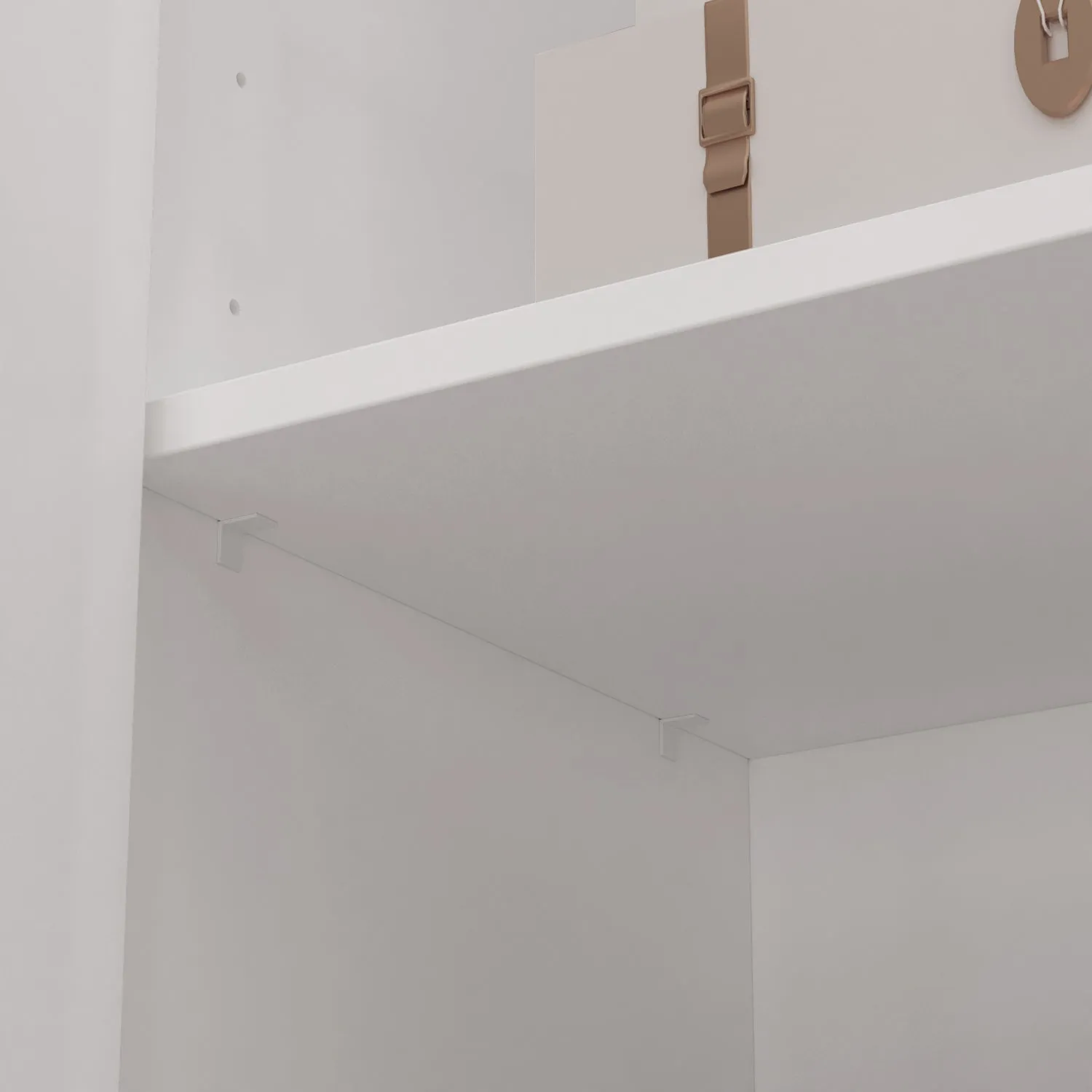 Tall Storage Cabinet with 4-Tier Shelves and 2 Drawers