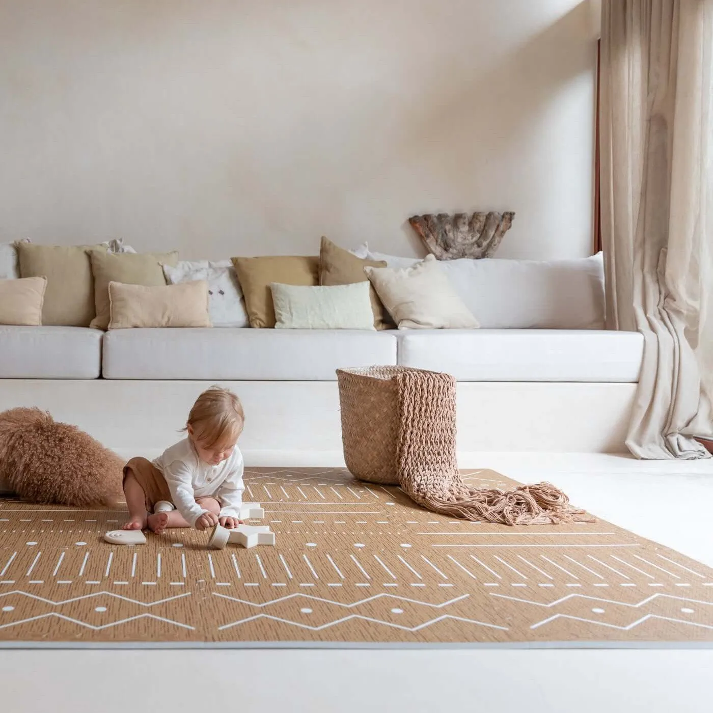 Toddlekind Premium Foam Playmats | Berber - Camel