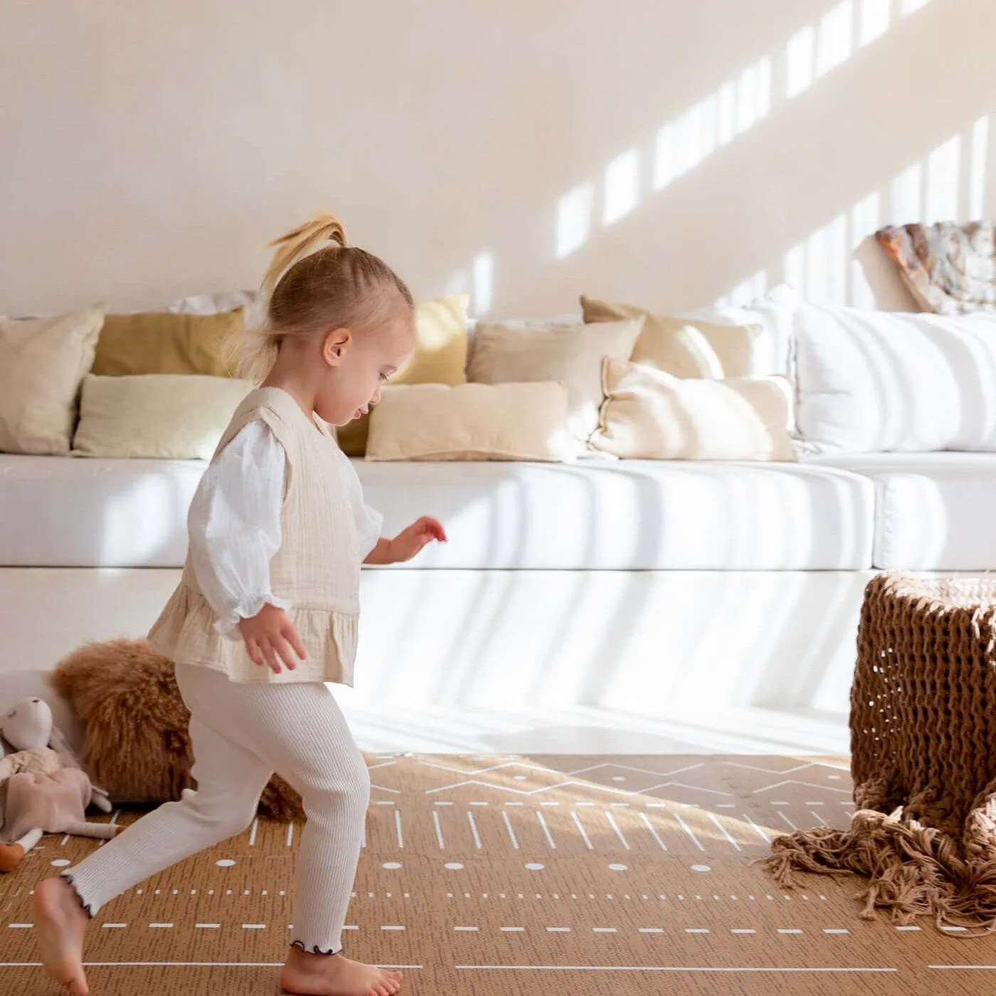 Toddlekind Premium Foam Playmats | Berber - Camel
