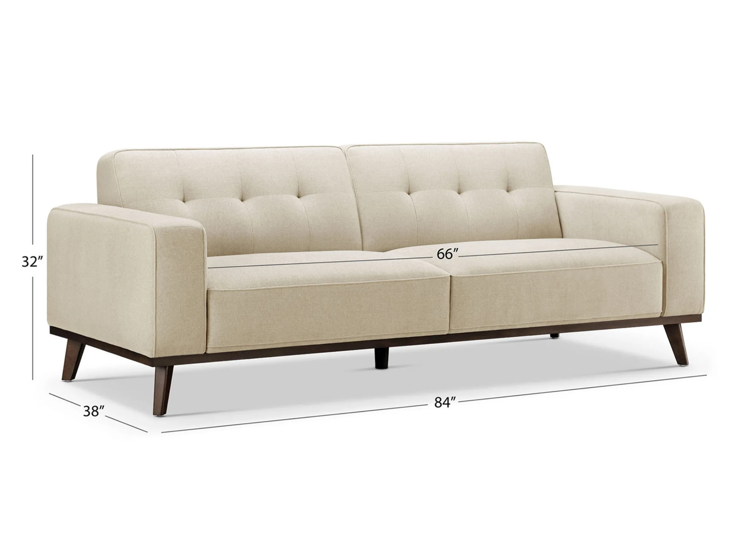 Vicenza Mid-Century Upholstered Sofa