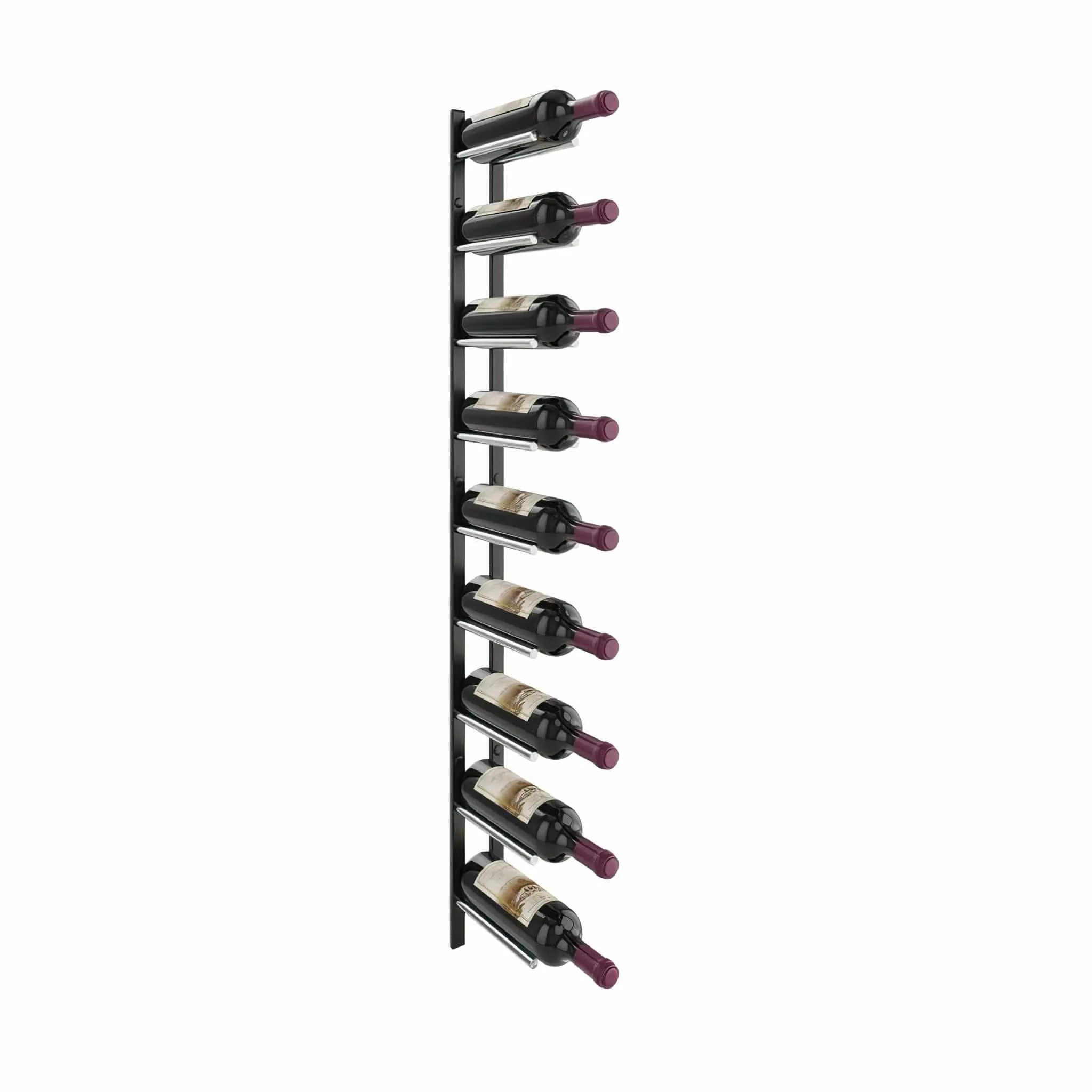 Vino Rails Flex 45° Wall Mounted Wine Rack (9 Bottles)