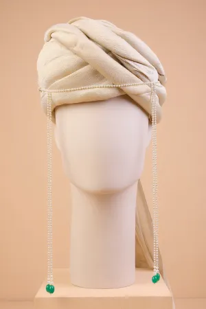White Simple Pearl Sehra