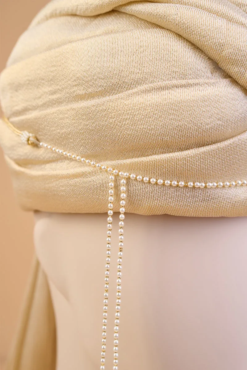 White Simple Pearl Sehra