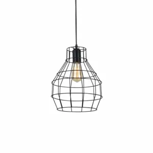 Wire Cone Pendant Light Black
