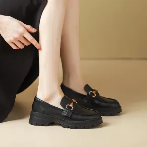 Women Retro Soft Comfort Thick Soled Loafers
