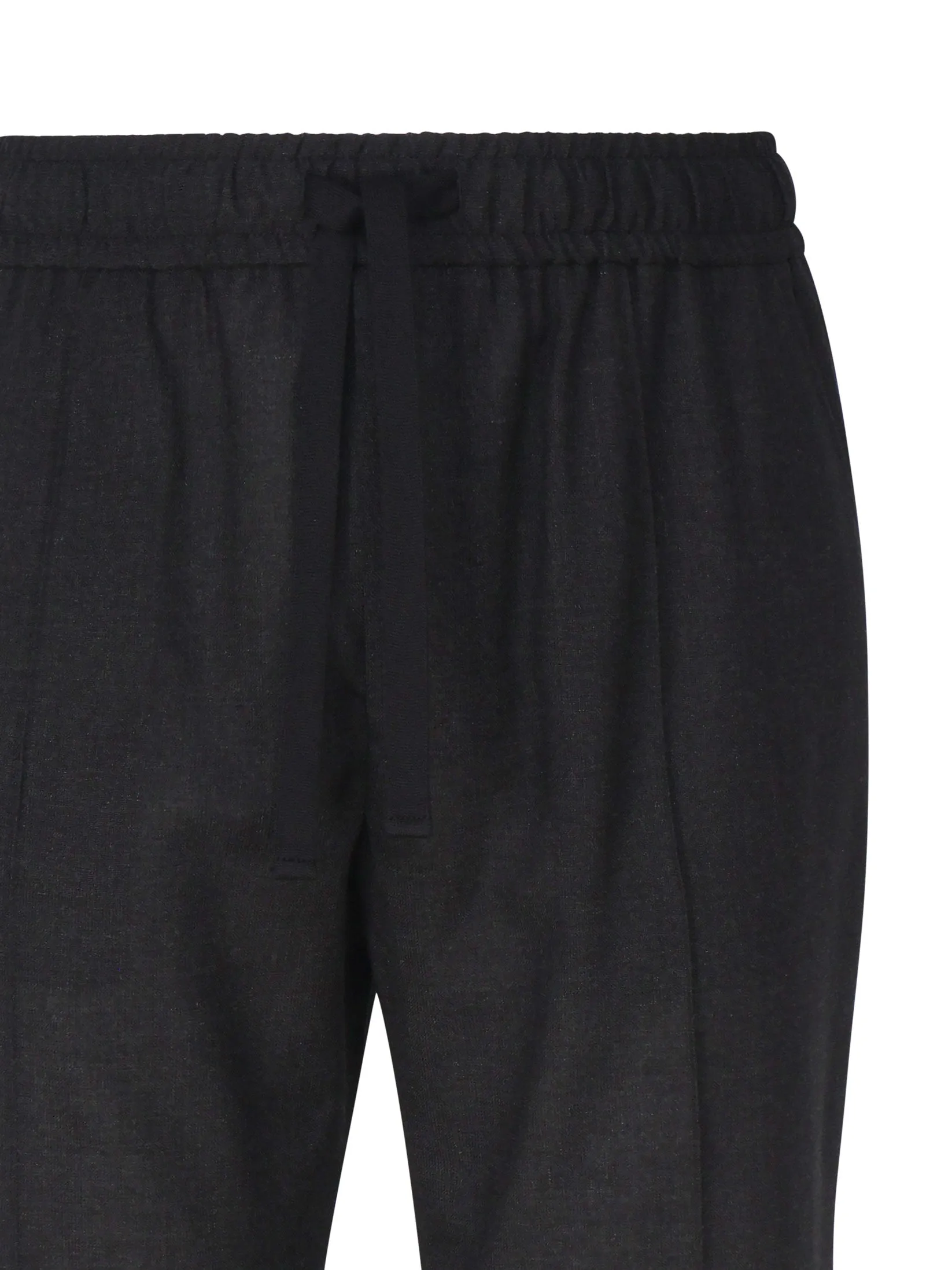 Wool Jogging Trousers Melange in Grey