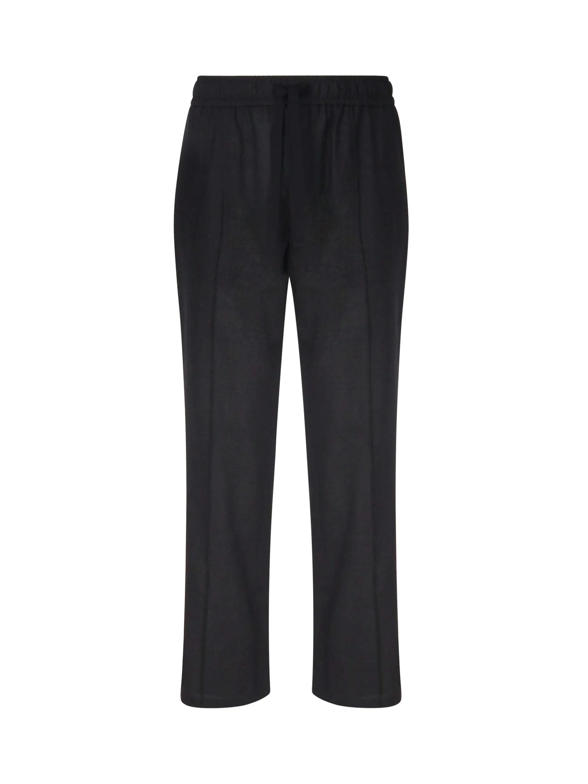 Wool Jogging Trousers Melange in Grey